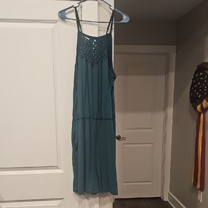 NWOT Maurices Teal Romper with Braided Detail